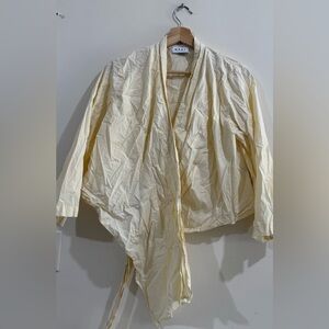 Wray Cream Lightweight Draped Trench Jacket